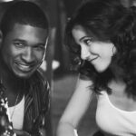 Emmanuelle Chriqui Instagram - Too good to not do a before and after.. I had the pleasure of filming In The Mix with @usher in 2005! Last night I finally got to see his last show in Vegas marking the 100th show of his residency. WOW. UNREAL. AMAZING.. Congratulations my friend, thank you for your incredible talent and being such a light. Last night was one for the books, for everyone there!!! ❤️💯🔥🙏🏽💃🏻