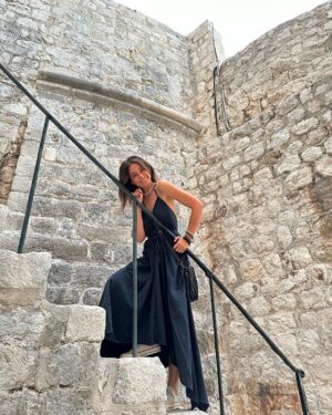 Emmanuelle Chriqui Instagram - Ahhhh #ff to 5 magical days in Dubrovnik, Croatia.. this place has been on my bucket list forever and it did not disappoint!! Walking around the old town and getting lost in the alley ways finding the perfect place to eat ( everywhere was amazing and hands down best seafood pasta I have ever had!! ) Every view was stunning and swimming in the Adriatic Sea was heavenly.. we took a boat ride and visited the islands and swam in the green cave. We had the best skipper- Tom who took us to see places and swim in the most gorgeous unpopulated coves, and visited the most charming town of Lopud.. I look so forward to discovering the rest of Croatia because there is so much more splendor to see! Traveling with my love @samtrammellofficial was a dream as always…  Wishing you an amazing weekend ahead. #HappyFriday and #ShabbatShalom❤️ 📸 @samtrammellofficial