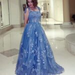 Emy Talaat Zakaria Instagram - Dress design: @one__wedding 🩵 #emytalaatzakaria #ايمى_طلعت_زكريا