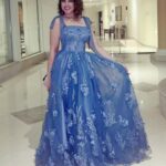 Emy Talaat Zakaria Instagram - Dress design: @one__wedding 🩵 #emytalaatzakaria #ايمى_طلعت_زكريا