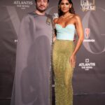 Enjy Kiwan Instagram - Red carpet at @voguearabia arriving in style in a @hongqi_official Dressed in @georgeshobeika Jewellery @jacobandco Hair and makeup @isabellabella_official Styled by @yasmineeissa 📷 @dazlproduction