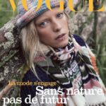Erika Linder Instagram - @vogueparis November cover 💛💙 Special cover — Not only is it for sustainable fashion but it was shot near where I grew up in Sweden. Thank you @emmanuellealt 📸 @mikaeljansson @jamespecis @benjaminpuckey ❤️❤️❤️
