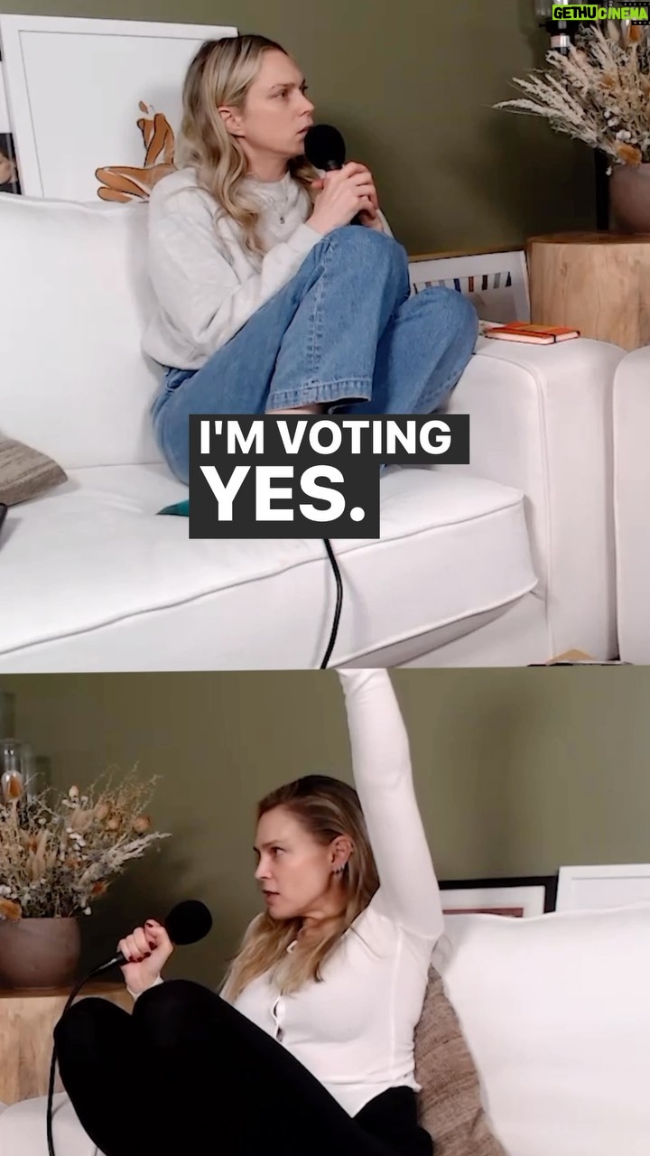 Erin Foster Instagram - Sara doesn’t have a vote, but she voted YES for the writers strike .