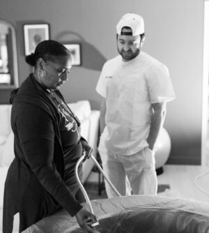 Erin Foster Instagram - If you choose to do a home birth you have to be really clear on why you want to do it, so that when the time comes when you’re begging to be taken to the hospital someone reminds you. My reason was that we did over 20 failed rounds of IVF and at some point in the process I just went numb. I stopped feeling the highs (there weren’t any) or the lows (there were too many). I stopped reacting after bad news or letting anyone talk to me about it. So when I was finally going to become a mom, I didn’t want to disconnect with medication. I wanted to feel her and have her feel me, and be filled with all the love hormones that would help me forget the pain I was in. It was THE hardest thing I’ve ever done, no contest. I had a plan to deliver in water surrounded by fresh flowers, but I unexpectedly hated the bath and tried to escape at one point and just crawled on the floor like an animal. Simon couldn’t make eye contact with me. But I was never scared. I never felt like I wasn’t safe at home, and that’s because of the unbelievable team around me and how much they prepared me for each moment. They created a perfect environment and from the moment I met them all, they empowered me. They refused to let me think that at 41 I couldn’t have the birth I wanted. After Noa was born they all banned together to make sure I was breast feeding properly, helped me choose a pediatrician, connected us to people to help with her tongue tie, and continue to be a flow of resources and support. We feel so lucky and grateful. No matter how hard the journey is, once you get to where you were aiming for, none of it matters. Also, I really regret asking moms why they don’t just sleep when the baby sleeps. I’m sorry for my ignorance ❤️