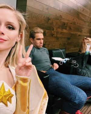 Erin Moriarty Instagram - Our next campaign together is gonna be for Tootsie Pops 🍭 @jack_quaid (  some BTS gems) @chacecrawford @toni.starr