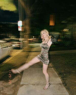 Erin Moriarty Instagram - 2023 taught me to sit the f*ck down and be humble. Took a break because I electively wore heels again, a rare sighting to be documented. Back to birkenstocks. And humble pie (had to).