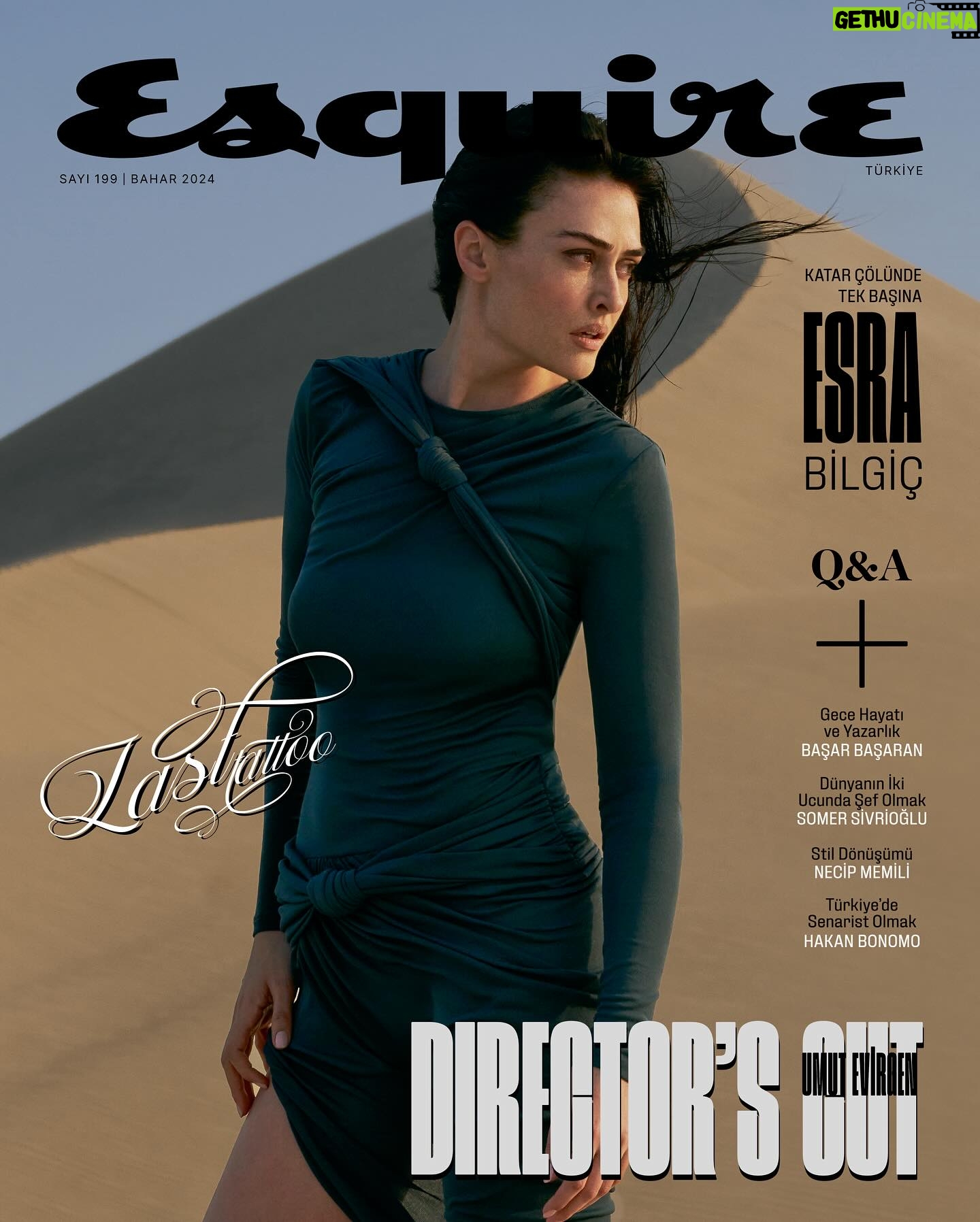 Esra Bilgiç Instagram - “Ne içindeyim zamanın, Ne de büsbütün dışında; Yekpare, geniş bir ânın Parçalanmaz akışında.” Esra Bilgiç’in yer aldığı, Esquire Bahar sayısı raflarda. Yayın Yönetmeni: @evirgenumut Fotoğraf: @muhsinakgunofficial - @evirgenumut Moda Editörü: @dilarabegum Prodüksiyon: @ozgedinc - @senakaynakin Saç: @ibrahimzengin Makyaj: @hakankulturofficial Moda Editörü Asistanı: @toprakgulduran Videographer: @beratcapin Ajans: @idiletisim @karpooz #Esquire199 "destekleri için özel teşekkürler ...@visitqatar "