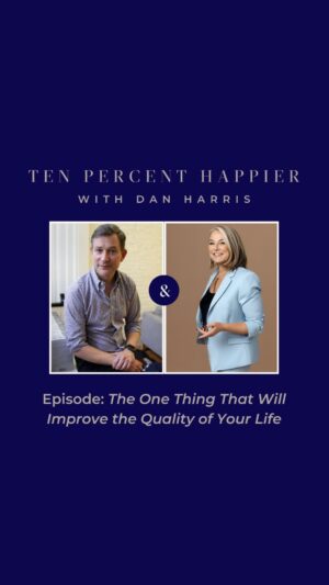 Esther Perel Instagram - Earlier this month, I sat down with @danharris on the @tenpercenthappier podcast to talk about the “One Thing That Will Improve the Quality of Your Life.” 

Listen to the full episode through the link in my bio.