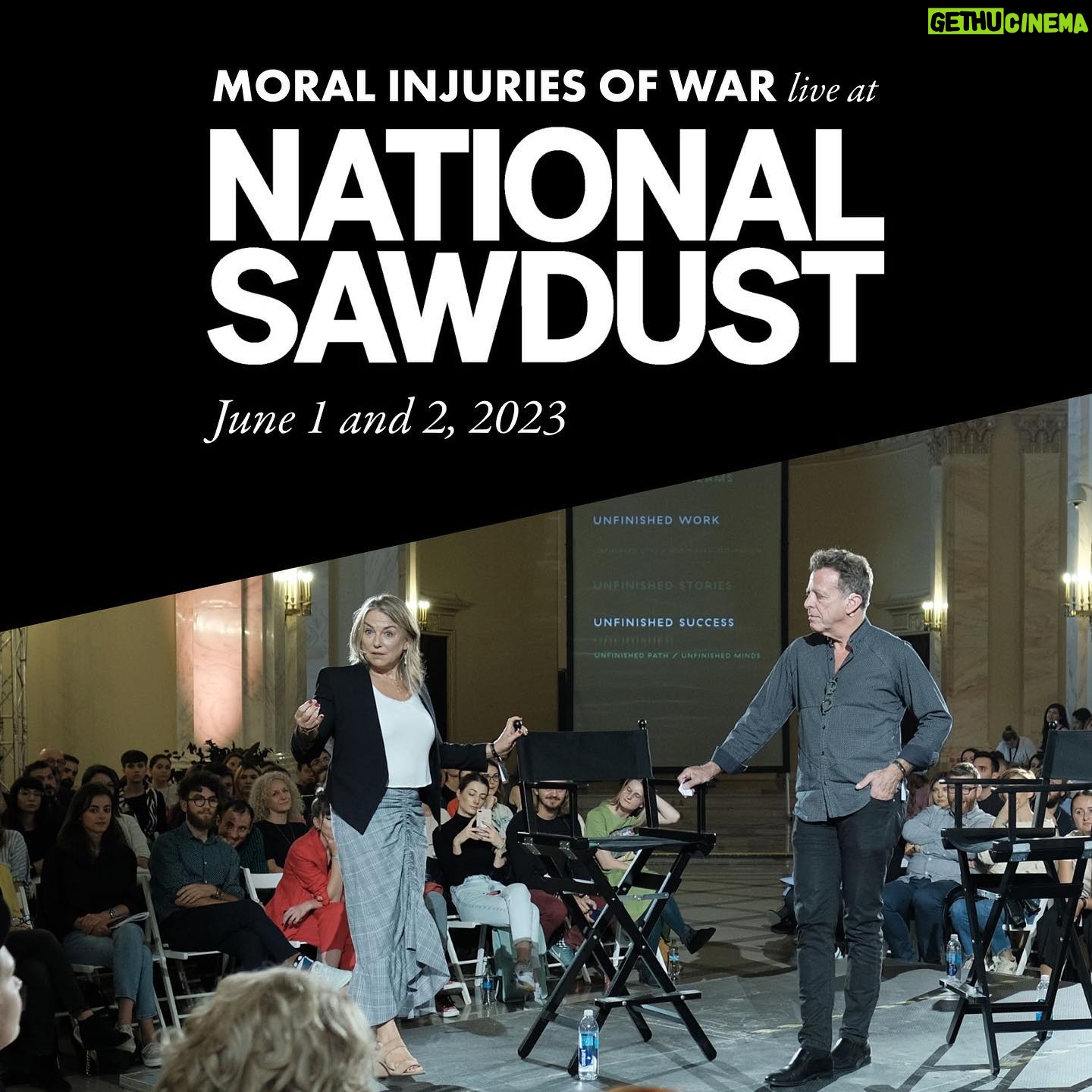 Esther Perel Instagram - Moral Injuries of War, hosted by National Sawdust, is an immersive experience forging new ways to contemplate and heal from war through testimony, movement, and public conversation. I am honored to join this production co-produced by artist, psychologist, and my husband @jacksaulofficial and composer @betweenthebranches followed by a live conversation with veterans and war journalists, hosted by Jack and myself on June 1st and 2nd at National Sawdust, a groundbreaking performing arts space in Brooklyn. Weaving together the voices of veterans of Iraq and Afghanistan, the entire show is a visionary production that brings the untold stories of war to the American public. This confronting experience, which innovates at the intersection of testimony, civic engagement, and community, reimagines what we know about war and its aftermath, better understanding this complex global topic. Tickets are available through the link in my bio. We hope to see you there! @moralinjuriesofwar @nationalsawdust