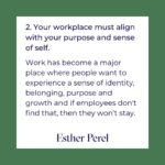 Esther Perel Instagram - This month, I've been exploring what it means to take a break. Finding the true meaning of being on vacation, being able to detach from our work and home lives to focus on the importance of unwinding. Allowing ourselves the opportunity to rejuvenate, create mental space, recharge our systems and play. As the summer hiatus comes to a close and we prepare to resume business as usual, it's crucial to bear in mind that even at work, there lies room for playfulness. Playfulness breaks down invisible walls between people, often leading to more fluid teamwork as well as enhanced creativity, problem-solving or innovation breakthroughs. Visit the link in my bio to read about my 3 Secrets to Happiness at Work.