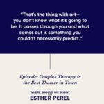Esther Perel Instagram - Mary Alice Miller has been my trusted collaborator for the past five years. It has been a journey of shared creativity, where ideas blossom, words flow, and projects thrive. Recently, as we prepared for my upcoming U.S. tour, we engaged in a reflective conversation about the significance of play, creativity, my past theater experience, and the profound importance of storytelling. In close collaboration, there comes a point where those working alongside you often understand you better than you understand yourself. They possess a unique ability to see through the mechanisms of forgetfulness and denial, offering insights and perspectives that you might overlook. When we come together, we create. Through conversations such as this one, old memories are unlocked, new stories are shared, and a fresh idea is born. So, at this moment, I don’t go in front of the mirror. I go in front of @MaryAliceMiller. Visit the link in my bio for our full conversation on my Apple Podcast subscription.