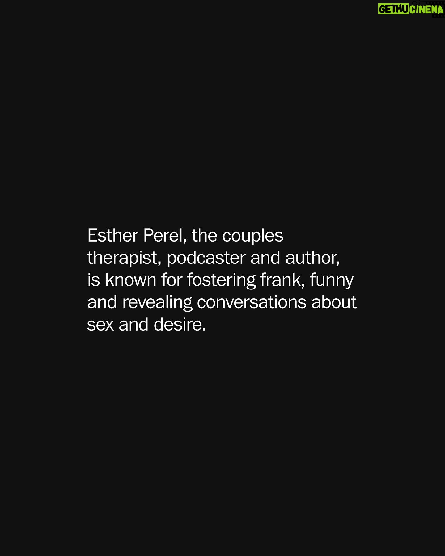 Esther Perel Instagram - @estherperelofficial, the Belgian-born daughter of two Polish Holocaust survivors, 65, has captivated millions in recent years with her disarming sense of humor, her polyglot’s worldly vocabulary and her daring but generously humane philosophies on love. Her work as a therapist and lecturer has been popular ever since the 2006 publication of “Mating in Captivity,” her guide to ensuring domesticity and sexual desire can coexist in long-term relationships. Lately, Perel has been thinking a lot about loneliness, and how it looms ever larger over a society that believes it’s hyperconnected. So with help, she created “An Evening With Esther Perel.” To read more about Perel and her new tour, tap the link in our bio. Photos by @jessedittmar.