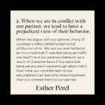 Esther Perel Instagram - Conflict is inevitable in any relationship, but learning to navigate these friction-filled spaces can leave you more connected than before the conflict arose. It only takes one different choice to change a pattern. Read more on @shon.faye’s key takeaways from my course "Turning Conflict Into Connection" in @voguemagazine article "5 Thing I Learned from Esther Perel's New Course on Conflict and Relationships" and visit the link in my bio to check out the course for yourself.
