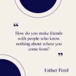 Esther Perel Instagram - There is something unique about connecting in a new group space with new people in real time. You can walk in alone, but you won’t be lonely for very long. But there is always the question: how much of myself should I share? This is a question that comes up in all new adult friendships. And it’s a topic that has fascinated me my entire adult life. When I moved from my tight-knit Belgium community to Israel for university, I was perplexed by how one makes friends without having grown up with each other—without knowing each others’ parents and seeing inside each others’ homes. When I moved to America, the question evolved: how do you make friends with people who know nothing about where you come from? In this month's workshop, we'll explore the anxiety around making new friends and the mental health impact of turning toward people, rather than away. Join me tomorrow at 3pm ET for Letters from Esther Live through the link in my bio. I’ll be discussing this month’s newsletter on the question that comes up in all new adult friendships.