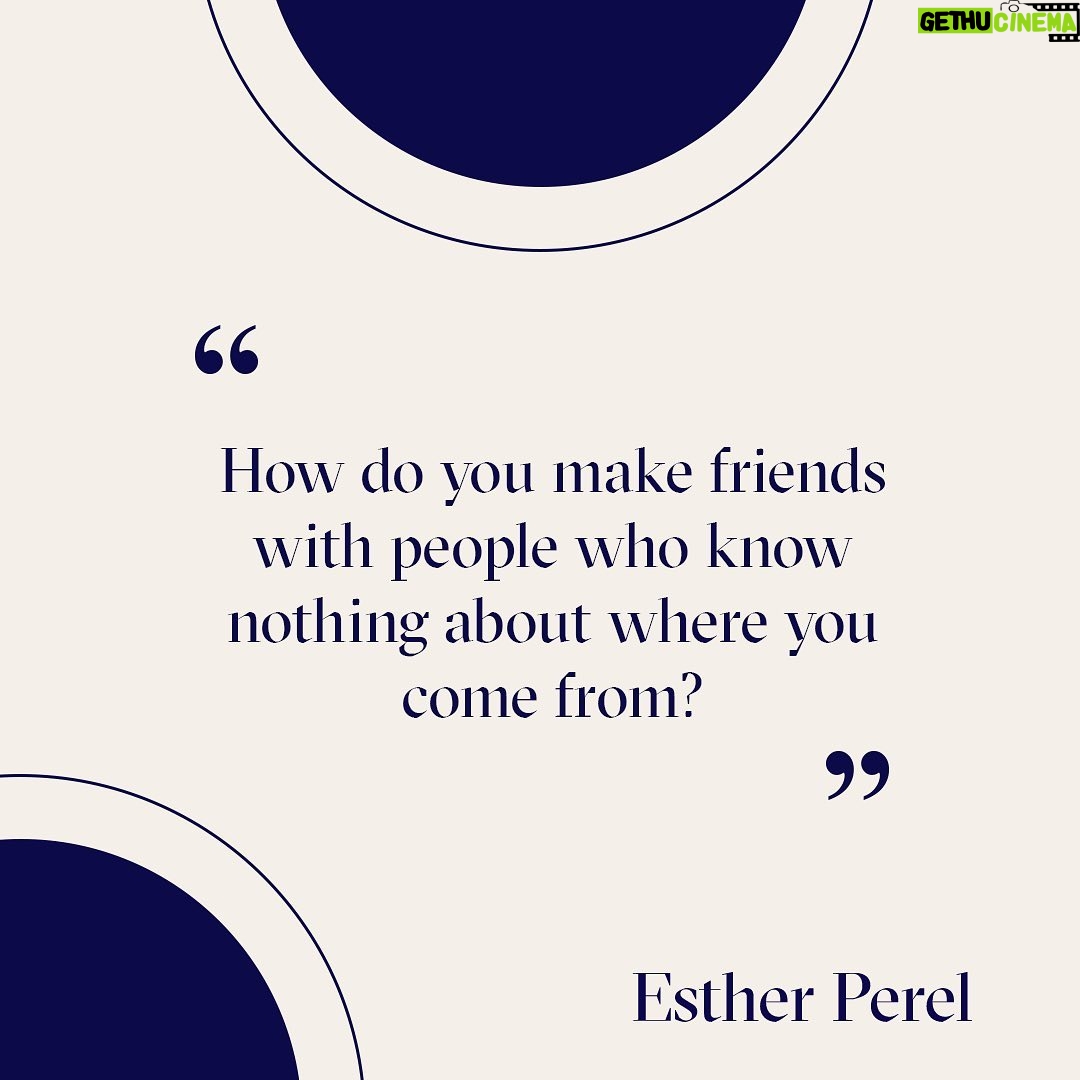 Esther Perel Instagram - There is something unique about connecting in a new group space with new people in real time. You can walk in alone, but you won’t be lonely for very long. But there is always the question: how much of myself should I share? This is a question that comes up in all new adult friendships. And it’s a topic that has fascinated me my entire adult life. When I moved from my tight-knit Belgium community to Israel for university, I was perplexed by how one makes friends without having grown up with each other—without knowing each others’ parents and seeing inside each others’ homes. When I moved to America, the question evolved: how do you make friends with people who know nothing about where you come from? In this month's workshop, we'll explore the anxiety around making new friends and the mental health impact of turning toward people, rather than away. Join me tomorrow at 3pm ET for Letters from Esther Live through the link in my bio. I’ll be discussing this month’s newsletter on the question that comes up in all new adult friendships.