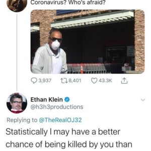 Ethan Klein Instagram - OJ Simpson blocked me😭