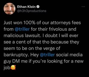 Ethan Klein Instagram - Fuck @triller & FUCK ryankavanaughofficial