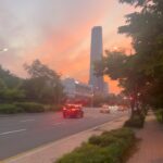 Eugene Instagram - Beautiful sunset in Songdo~! #로로자매 #lolosisters #송도라이프 #디트로네라이프