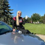 Eugenia Kuzmina Instagram – @theabingdonco proud to be a spokesperson for #racecarwatch …. 💅💜🦋 … what racing teaches me is to be in the moment at every second “ If everything seems under control, you’re not going fast enough “ …  #controversial  @optimabatteries @roycer924 🏎️ …. #blondemodels ( hair extensions )