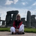 Eugenia Kuzmina Instagram - Happy Mother’s Day ☀️💗🦋 …. Meditating at #stonhenge #mothernature #moon #sun 🌙☀️🌿 #magic …. I don’t post pics of my family anymore on purpose to protect what’s sacred 💜 dress @karnitaharoni_official