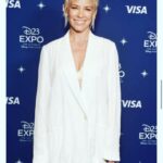 Evangeline Lilly Instagram - Thank you so much @kevinmichaelericson for helping me feel cool, relaxed and chic at yesterday’s event @disneyd23 I look forward to more things to come! 💫 @victoriabeckham #victoriabeckham @bridgetbragerhair #patidubroff