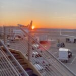 Evangeline Lilly Instagram – Sunrise over DCA ☀️ #natureiseverywhere