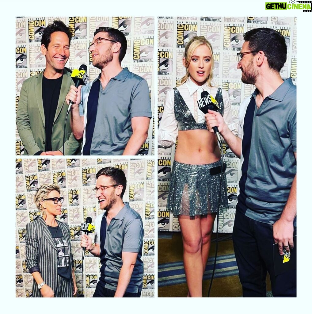 Evangeline Lilly Instagram - When I talked to @joshuahorowitz I totally crashed his party with @cobiesmulders. If anyone can find me that footage…yes, please. @mtv #antmanandthewaspquantumania #paulrudd @kathrynnewton #sdcc2022 @giorgioarmani @allsaints