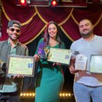 Fadwa Taleb Instagram - ‎‏‎تتويج سلسة صلاح وفاتي بالنجمة الذهبية لأحسن عمل كوميدي خلال شهر رمضان بحفل سفراء الفن والرياضة ا🥇💪ا شكرًا للجمهور الكريم وشكرًا للطاقم الفني والتقني ولكل من ساهم في إنجاح هاد العمل ا🙏ا @taliss1 @karimaoulhous @medamine_elahmar @drisschahtane #fadouataleb #salahofati#humouraji