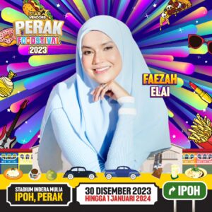 Faezah Elai Instagram - Moh kome sambut ambang tahun baru bersama @faezahelai dengan selebriti- selebriti yang lain di STARVENDORS PERAK FOODSTIVAL 2023! 
.
💥 💥 Star Vendors Event Sdn. Bhd. 💥💥.
Festival Raya Tanpa Henti Terpanjang No.1 Malaysia
(diiktiraf oleh Malaysia Book of Records)
.
STARVENDORS PERAK FOODSTIVAL 2023
.
🏢 STADIUM INDERA MULIA
📆 30,31 DISEMBER 2023 - 1 JAN 2024
🕰️ 11.00 pagi hingga 12.00 tengah malam
📞  6018-372 2977 HQ
.
𝗠𝗔𝗦𝗨𝗞 𝗔𝗗𝗔𝗟𝗔𝗛 𝗣𝗘𝗥𝗖𝗨𝗠𝗔!

Jom bersama lebih 40 𝘀𝗲𝗹𝗲𝗯𝗿𝗶𝘁𝗶 kesayangan anda! Yang penting konsert PERCUMA setiap hari!

𝐏𝐞𝐥𝐛𝐚𝐠𝐚𝐢 𝐚𝐤𝐭𝐢𝐯𝐢𝐭𝐢 𝐲𝐚𝐧𝐠 𝐚𝐤𝐚𝐧 𝐛𝐞𝐫𝐥𝐚𝐧𝐠𝐬𝐮𝐧𝐠 

𝐍𝐚𝐧𝐭𝐢𝐤𝐚𝐧 𝐇𝐚𝐝𝐢𝐚𝐡-𝐡𝐚𝐝𝐢𝐚𝐡 𝐇𝐚𝐯𝐨𝐜 𝐒𝐮𝐩𝐫𝐢𝐬𝐞!
💎 Cabutan bertuah & goodies bag
💎 Hadiah misteri bagi setiap pendaftaran yang terpilih
💎 Special Gift dari Vendor-vendor

Program-program menarik Havoc DivaDivo!!!
💎 40 Booth Celebrity Letops
💎 60 Booth Pelbagai Produk dan Jenama
💎 120 Pelbagai Food Vendors!
💎 Havoc Hours!
💎 Meet & Greet bersama Celebrity Pojaan
💎 KONSERT Artis KESAYANGAN
.
Konsert setiap malam, Sambutan Tahun Baru dan pertunjukan bunga api!
.
Kunci tarikh keramat ni untuk mengkome datang! Simpan duit, simpan tarikh, simpan masa. Bawak semuanya datang ke sini!!!
.
Official Vehilcle Partner
@mitsubishimotorsmalaysia
@mitsubishi_rawang

Official location
Stadium Indera Mulia

Official hotel
@hotelexcelsioripoh

Booth LIMITED spot sahaja! Hubungi @starvendors sekarang!
.
UNTUK MAKLUMAT LANJUT SILA HUBUNGI KAMI SEKARANG!
📲ZUE tel  6012-343 6988✅
📲SHASHA tel  6018-372 2977✅
.
Lagi Gegor
Lagi Gempor
Ate..Moh ke IPOH!!
.
#starvendors #starvendorsperakfoodstival #mitsubishixpander #ipoh #celebrity #newyears #fireworks #viral #fyp #fypシ