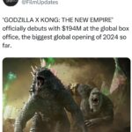 Fala Chen Instagram – $194M opening weekend!!! Biggest global opening in 2024!!! Yayyyyy ✌🏻#godzillaxkong
