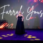 Farrah Yousef Instagram - I missed the stage .. and I missed you .. 🤍 . . . . . #dress 👗: @designersandus #hair & #makeup : @rival.starsuae