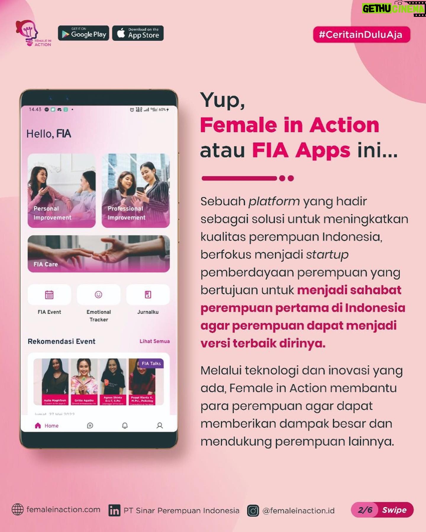 Fatin Shidqia Instagram - Hi kamu! Kadang suka bingung ngga mau curhat ke mana? Dan pinginnya curhat tapi dapet solusi yang membangun juga gituuuu :) kamu langsung aja cek aplikasi @femaleinaction.id!! Karena mereka punya layanan FIA Care yang bisa berguna banget, kalian bisa konsultasi dengan berbagai psikolog dan bisa temuin event-event seru dari gratis hingga berbayaaarr!! š„¹šš½ Jadi, tunggu apalagi? #Curhatindulu aja bersama FIA Apps! #FemaleinAction #BraveInspiredImpact #1stSuperAppsWomen #SupportListenCare #CeritainDuluAja