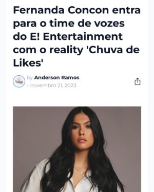 Fernanda Concon Instagram - Atriz, Graduanda em Relações Internacionais e agora APRESENTADORA! ❤️

A @marcellocoltro, @tatiana.quintella e @brunorossi, que confiaram esse projeto tão especial à mim. 
A toda equipe, até porque esse trabalho é feito em *muitas* mãos. 
À @zeca_vitorinoag, meu time, que acreditou no meu trabalho desde o dia 1. 
E claro, a vocês, por tornarem todos os meus sonhos uma realidade. 

Em breve, “Chuva de Likes” só no @enowbrasil