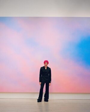 Finneas O'Connell Instagram - Cover of @cultured_mag 
 
Interview by @alexisrael 
Photography by @davis.bates 
Styling by @jaredellner
Grooming by @patriciamoralesla 
Editor In Chief @sarahgharrelson
 
Featuring “Sky Backdrop” and “Wave” acrylic art by @alexisrael
