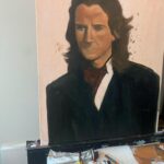 Fiona Palomo Instagram – Retrato de papá a mitad de proceso.