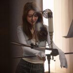 Fiona Sit Instagram - Recording my new song last week ❤️❤️❤️❤️ talking about human connection it is 🥹