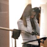 Fiona Sit Instagram - Recording my new song last week ❤️❤️❤️❤️ talking about human connection it is 🥹