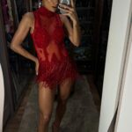 Flávia Viana Instagram - ❤️‍🔥 Que tal??? Por @israelvalentimoficial @duopressassessoria #ladyinred #dress #ootd #cristais