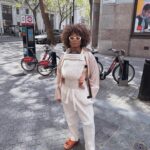 Fleur East Instagram - Managed to clear up the milk vomit, put some clothes on and make it outside 😂