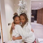 Fleur East Instagram - Wholesome, happy holidays! ✨🎄🥰 #grateful Swipe for the last slide to see where my Husband and I get our rhythm from! 😂😂