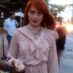 Florence Welch Instagram – 🫀 by @andreazanatelli 
 Pink dress and ‘up all night’ face by 2009