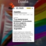 Florencia de la V Instagram – El presidente Javier Milei viajó a España, entre otras cosas, para participar el domingo 19 de mayo como estrella especial de la cumbre fascista más importante de las últimas décadas: Viva 24, organizada por Vox, que reúne a militantes, dirigentes, diputados y simpatizantes del partido, además de personalidades internacionales de derecha. Esto sucede una semana después del asesinato por odio de tres lesbianas del que Milei ni siquiera se pronunció.
El pasado 5 de mayo, un hombre prendió fuego a cuatro mujeres mientras dormían. Sofía, la única sobreviviente, aún continúa internada. Esta noticia, que en nuestro país pasó casi inadvertida, dio la vuelta al mundo: sin ir más lejos el otro día, la conocida periodista Olga Wornat, dejó en su cuenta de X un enlace a una nota cuyo título rezaba: Las mataron por lesbianas: el asesinato de tres mujeres quemadas vivas conmociona a Argentina. No era de ninguno de nuestros medios masivos: la publicaba el diario El País, de Madrid.
El biógrafo y amigo del presidente Javier Milei, Nicolás Márquez, no tardó en cruzar a Wornat y le respondió en X, donde no titubea a la hora de descargar su odio y prejuicio sin límite: «Entonces no te hagas lesbiana, así no te matan. Buen motivo para reivindicar la heterosexualidad». Interesante para entender de dónde sale su idea de que lxs homosexuales viven menos: porque los matan personas que tiene prejuicios. En otro momento una persona cercana a un presidente decía una barbaridad como esta y era condenado automáticamente.
¿Cuándo naturalizamos la falta de empatía con el que sufre? ¿El deseo de la estabilidad económica nos nubla el juicio? 
Lxs fascistas se juntan y avanzan en medio de un silencio que espanta, el mundo como testigo mudo. No seamos cómplices con la indiferencia. No es momento de ser tibixs, es imprescindible señalarlxs, exponerlos y decir acá estamos para darles batalla. Es urgente y es hoy: nos necesitamos unidxs más que nunca, es preciso estar juntxs y ser todxs una marea de amor, impidiendo que hagan suyas las calles donde siempre se luchó por la genuina libertad… continúa 

Encontrá la columna completa en la 📲web de @pagina12 link 🔗de la Bio ⏫️