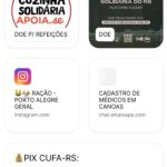 Foquinha Instagram - O @victor.arnt criou esse link que reúne informações úteis para o auxílio das vítimas do RS. Conversei com ele para entender melhor e é uma das plataformas mais completas que vi até agora e está sendo atualizado por ele e voluntários. O principal foco é resgatar pessoas que estão em situação de risco. Lá tem planilhas com infos de quem precisa de resgate por cidade, status dos regastes e contatos para acionar resgates. E para adicionar informações de pessoas que precisam de resgate ou qualquer outra info, podem mandar para ele por direct! Também tem links para doações, cozinha solidária, auxílio médico, auxílio psicológico entre outros! O link: https://bento.me/ajudars ou link clicável nos meus stories, fixado no meu perfil, ou no perfil do @victor.arnt Estou aqui de olho na minha direct para repostar mais infos importantes e poder auxiliar como eu puder! #AjudaRS
