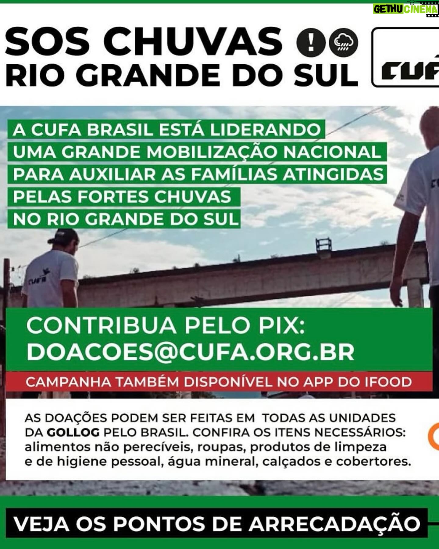 Foquinha Instagram - É muito triste o que está acontecendo no Rio Grande do Sul! Toda minha solidariedade 😔 Coloquei aqui alguns perfis que estão fazendo um trabalho importante de doações e que eu optei por doar. Mas adicionem nos comentários mais perfis e perfis/contatos que estão auxiliando no resgate via helicóptero, barco/jetski! 🚨Doações via pix: @cufars @cufabrasil - DOACOES@CUFA.ORG.BR @acaodacidadania - sos@acaodacidadania.org.br 🚨Ponto de coleta em São Paulo: @cruzvermelhasaopaulo Av. Moreira Guimarães, 699, todos os dias, 24 horas. @correiosoficial 🚨Resgate de animais: @deisefalci - Chave PIX: deisefalci@gmail.com @campobompracachorro - pix 24494672000169 @ongpatasanta pix contatopatasanta@gmail.com