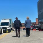 Fortune Feimster Instagram - We’re back filming season 2 of Fubar! Monica spotted me and the big guy chatting on our walk back from lunch and took this pic. Arnold has the best stories.