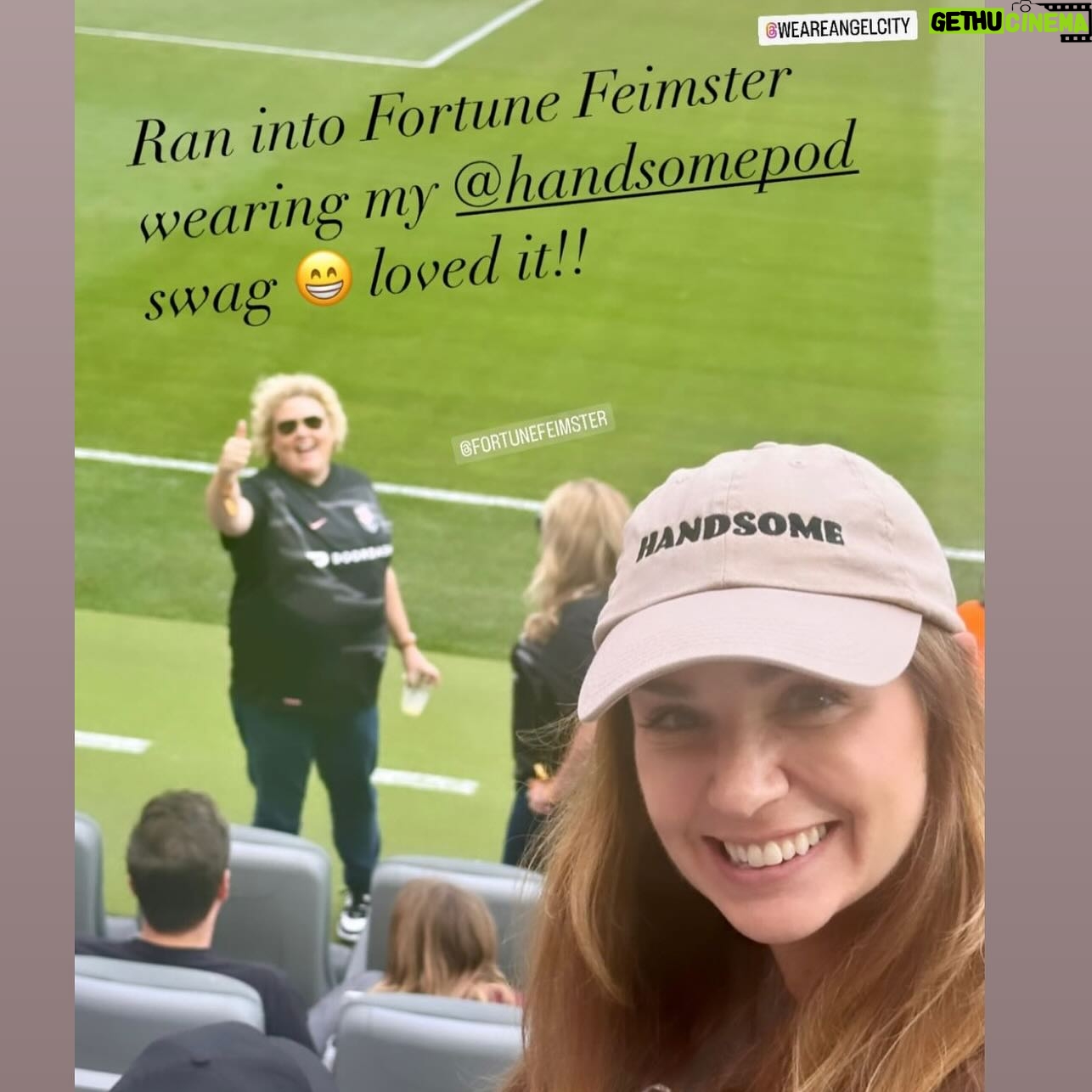 Fortune Feimster Instagram - Obsessed with our new Handsome merch. It’s so good. Been seeing a lot of people wearing our hats and tees out in the world and it’s really cool. Be sure to check out the pod! Nicole Byer is asking this week’s question. And many more cool people to come.
