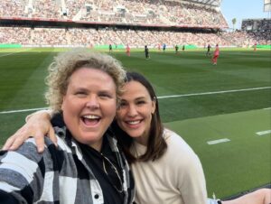 Fortune Feimster Instagram - Finally made it to an Angel City soccer game. Jax and I had a blast. They won! And I got to see my bud @jennifer.garner. Still can’t believe how many kids come up to me about Yes Day. Anyway, go see @weareangelcity!