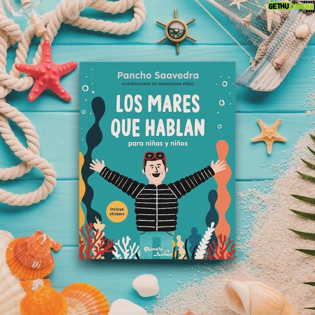 Francisco Saavedra Instagram - En el mes del Libro les quiero hablar de #LosMaresQueHablan un libro increíble para niños basado en todos los animales marinos que conocí junto a mi amigo Catador en la serie #LugaresQueHablan Es un libro didáctico y muy entretenido, que trabajábamos junto a especialistas y con muchos dibujos.