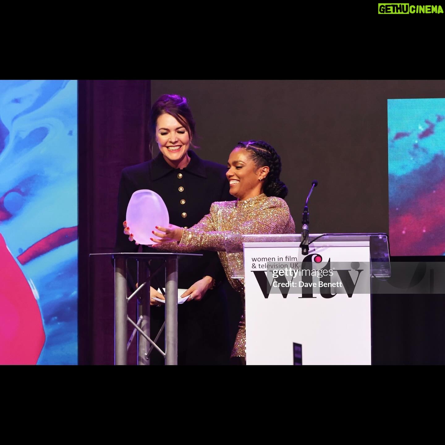 Freema Agyeman Instagram - Still full of all the feels from the ‘Women in Film & TV Awards’ on Friday. So honoured and utterly delighted to have been invited to spend the day in a room with such innovators and artists. I was moved. And so emotional at times!! And what a privilege to present @aoifemmcardle with the BBC Studios Director Award. Such an incredible visionary. Congratulations!! The wave of support and love and encouragement for each other as a Sisterhood, but also as mutually respect-filled creatives, was palpable. Huge thanks to the @wftv_uk for putting on such a legendary event! The vibe was purely golden and celebratory!! Congrats!! Massive thanks to @mermantvfilm for having me as a guest at your most fabulous table!! Oh what larks!! And to my phenomenal glam squad!! You just know! I’ve said it before and I’ll say it again. Getting me so gloriously ready is only half your superpower! Creating an atmosphere where I feel comfortable and held is priceless. Thank you queens for your collaborative, nourishing and calming vibes. ⭐️Make Up ~ @hanaasakharemua ⭐️Hair ~ @momoshair ⭐️Nails ~ @georgia.ivanova ⭐️Dress ~ @nadinemerabi #womeninfilmandtv #sisterhood #mondaymusing 🪩