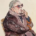 Freya Allan Instagram – Grandma and grandson havin a cig by me #acrylic